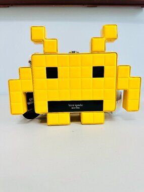 RARE KATE SPADE X SPACE INVADERS 3D ALIEN PIXEL PATENT LEATHER CROSSBODY BAG